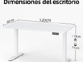 Elektrinis kilnojamas stalas Bexevue 120x60cm - nuotraukos Nr. 2