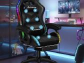 Alfordson žaidimų kėdė su masažu ir Rgb apšvietimu - nuotraukos Nr. 2