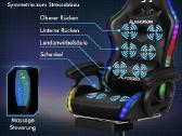 Alfordson žaidimų kėdė su masažu ir Rgb apšvietimu - nuotraukos Nr. 5