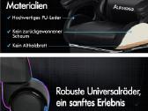 Alfordson žaidimų kėdė su masažu ir Rgb apšvietimu - nuotraukos Nr. 7