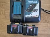 Makita baterijos, kroviklis ir suktukas