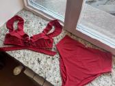 Oysho Ruffle raudonas atskiras bikinis 40/42 dydis