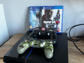 Sony Playstation 4 Ps4 500gb + 2 pulteliai + 2 žai