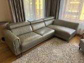 Odinė Kler sofa - lova