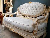 Baroko stiliaus Silik dvivietė sofa - nuotraukos Nr. 2