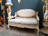 Baroko stiliaus Silik dvivietė sofa