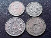 3 ir 6 pensai 1917-1946m. Britanija sidabras