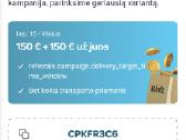 Wolt registracijos premijos kodas cpkfr3c6