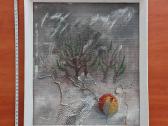 Paveikslas, aliejus, kartonas, 33cm/37cm, 1990 m