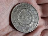 Brazilija 2000 reis 1863 sidabras