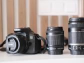 Canon EOS 700d + 3 objektyvai + 2 baterijos