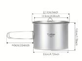 Titaninis turistinis puodas„tiartisan“ 900ml - nuotraukos Nr. 2