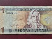Lietuva banknotai 1991 m litai - nuotraukos Nr. 3