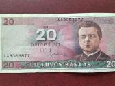 Lietuva banknotai 1991 m litai - nuotraukos Nr. 9