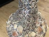 Rankų darbo gėlių vazonas, aplipdytas kriauklėmis - nuotraukos Nr. 11
