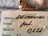 Auksinis žiedas su deimantu - nuotraukos Nr. 2