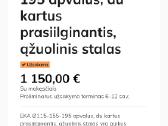 Azuolinis stalas su kedemis - nuotraukos Nr. 6