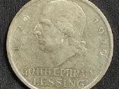 5 markės 1929 F Sidabras (G. E. Lessing) Reta