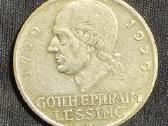 5 markės 1929 D Sidabras (G. E. Lessing) Reta