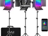 Gvm Rgb LED studijinis apšvietimas 3 vnt (Naujas)