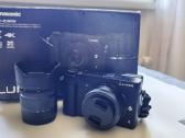 Panasonic Lumix Gx80 su dviem objektyvais