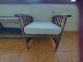 Lauko baldų komplektas: trivietė sofa, 2 foteliai,