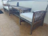 Lauko baldų komplektas: trivietė sofa, 2 foteliai, - nuotraukos Nr. 6
