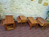 Vintažiniai mid century tikmedžio staliukai - nuotraukos Nr. 26