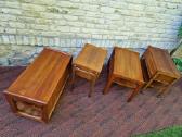 Vintažiniai mid century tikmedžio staliukai - nuotraukos Nr. 34