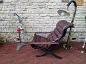 Vintažinis mid century autorinis odinis fotelis - nuotraukos Nr. 32