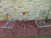 Vintažinis mid century Bauhaus st.stiklinis stalas - nuotraukos Nr. 5