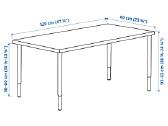 Žaismingas naujas Ikea rašomasis stalas 120x60 - nuotraukos Nr. 5