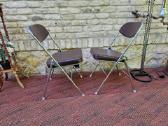 Vintažinės mid century sudedamos kėdutės