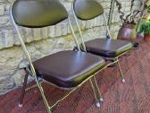 Vintažinės mid century sudedamos kėdutės - nuotraukos Nr. 3