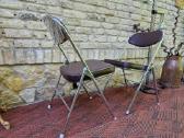Vintažinės mid century sudedamos kėdutės - nuotraukos Nr. 4