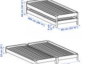 Ikea Utaker dviguba lova su čiužiniu 200x80 - nuotraukos Nr. 5