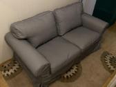 Ikea dvivietė pilka sofa