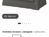 Ikea dvivietė pilka sofa - nuotraukos Nr. 4