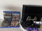 Ps4 1tb + 4 pulteliai + 4 žaidimai + kroviklis