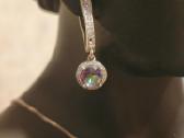Elegantiški 925 sidabro auskarai su Mystic Topaz