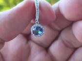Elegantiški 925 sidabro auskarai su Mystic Topaz - nuotraukos Nr. 3