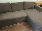 Tamsiai ruda sofa lovo su ančiužiniu - nuotraukos Nr. 2