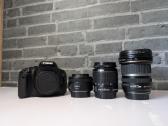 Canon EOS 600d fotoaparatas su priedais