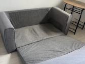 Pilka išskleidžiama sofa-lova - nuotraukos Nr. 5