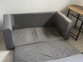 Pilka išskleidžiama sofa-lova - nuotraukos Nr. 6