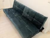 Super Kaina: tamsiai žalia aksominė sofa-lova