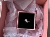 Pandora Double Heart Sparkling Ring