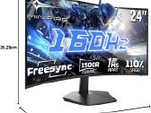 Naujas Lenktas 24" (160hz) Fhd 1 ms Gaming - nuotraukos Nr. 2