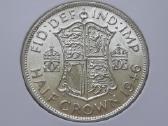 Didžioji Britanija 1/2 kronos sidabras 1946 - nuotraukos Nr. 2