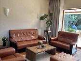 Natūralios odos svetainės baldai(su miegama sofa) - nuotraukos Nr. 3